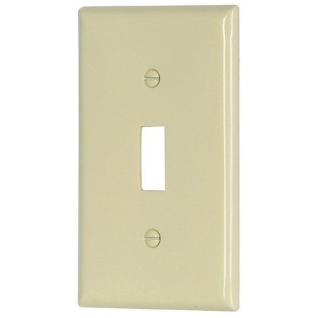 EATON WIRING DEVICES Wallplate, 412 in L, 234 in W, 1 Gang, Nylon, Light Almond, HighGloss 5134LA